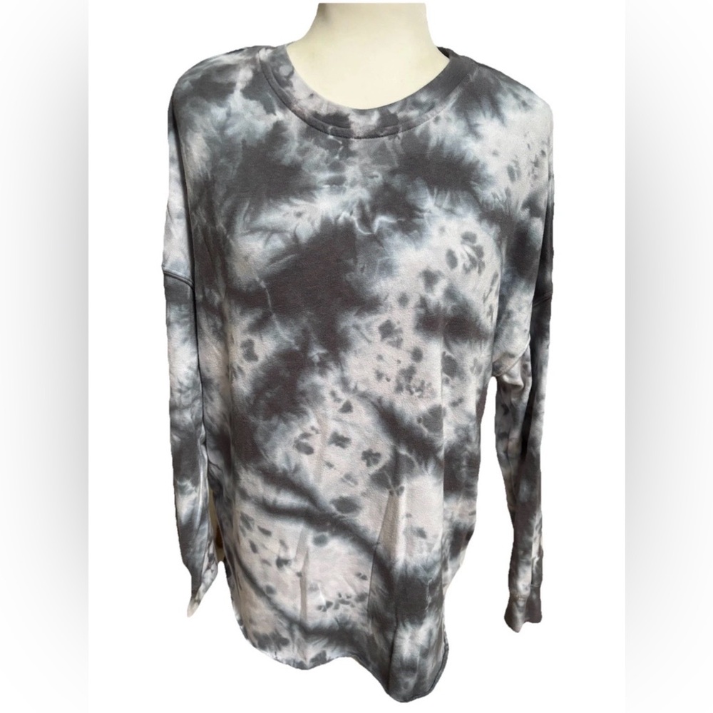 Green Tea Blue Tie Dye Long Sleeve Sweatshirt Women’s Size Large